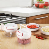 HULIANFU Mini Manual Food Chopper Garlic Cutter Meat Grinder Fruit Vegetable Slicer Mincer Blender Nuts Shredders Powerful Kitchen Tools