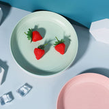 HULIANFU Kitchen Plastic Plates Wheat Straw Food Sauce Dish Taste Board Snack Fruit Plates Round Household Dishes Modern Dinner Plates