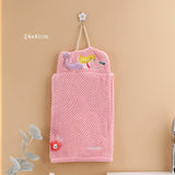 HULIANFU Lovely Cartoon Handkerchief Towel Hanging Absorbent Coral Velvet Wipe a Towel Household Kitchen Quick Drying Hand Cloth