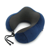 HULIANFU U Shaped Memory Foam Neck Pillows Soft Travel Pillow Massage Neck Pillow Sleeping Airplane Pillow Cervical Healthcare Bedding