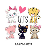 HULIANFU Iron on Cute Animal Patches Set for Clothing DIY T-shirt Applique Vinyl Unicorn Heat Transfer Clothes Stickers Thermal Press T
