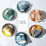 HULIANFU The New Van Gogh Art Painting Coffee Mugs The Starry Night Sunflowers The Sower Irises Saint-Remy Coffee Tea Cups