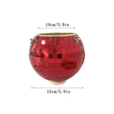 HULIANFU Retro Disco Ball Planter Basket Round Mirror Hanging Pot flower pot Wall Planter Pot Hangin Vase Desktop Decoration Balcony Vase