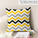 HULIANFU New Style Geometric Yellow Pillowcase Decorative Cushion For Sofa DIY Printed Pillow Chair Car Cushion Christmas Home Decoration