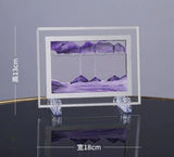 HULIANFU Moving Sand Art Picture Round Glass 3D Deep Sea Sandscape In Motion Display Flowing Sand Frame Sand Painting
