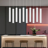 HULIANFU Modern LED Pendant Light Long Tube Pendant lamp Cylinder Pipe Hanging Lamp for Living Room Kitchen Light Fixture Decor Luminaire