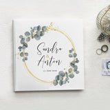 HULIANFU Wedding Guestbook Guest Book Greenery Floral Wedding Album Weddings and Events Decoration