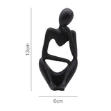 HULIANFU Thinker Statue Abstract Figure Sculpture Small Ornaments Resin Statue Home Crafts Home Decoration Modern Figurines For Interior