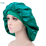 HULIANFU Women Night Sleep Hat Adjust Satin Bonnet Hair Styling Cap Long Hair Care 29 Styles Silk Head Wrap Shower Cap Hair Styling Tools