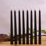 HULIANFU Pack of 6 Black/White LED Birthday Candles,Yellow/Warm White Plastic Flameless Flickering Battery Operated LED Halloween Candles