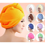 HULIANFU Thicken Microfiber Dry Hair Towel Quick Drying Lady Dry Hair Cap Strong Absorbent Lady Shower Turban Head Wrap Bathing Tools