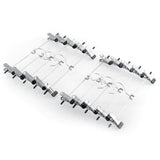 HULIANFU New 10x Stainless Steel Clip Clothes Stand Hanger Pants Skirt Clothes Grip