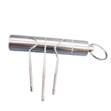 HULIANFU Stainless Steel Toothpick Set Metal Flossing Tools With Portable Toothpick Holder Outdoor Household Travel Seal Storage