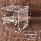 HULIANFU OurWarm Clear Acrylic Wedding Card Box with Lock and Card Sign for Wedding Reception Security Money Box for Birthday Baby Shower