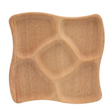 HULIANFU Whole Wood Wood Irregular Oval Solid Wood Pan Plate Fruit Dishes Saucer Tea Tray Dessert Dinner Plate Tableware Set