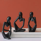 HULIANFU Thinker Statue Abstract Figure Sculpture Mini Character Statue Ornaments For Home Desktop Furnishings Home Decor Birthday Gift