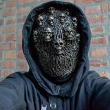HULIANFU Steam Skull Halloween Mask Realistic Latex Full Face Creepy Skull Head Headgear Horror Mask Party Halloween Decoration