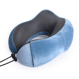HULIANFU U Shaped Memory Foam Neck Pillows Soft Travel Pillow Massage Neck Pillow Sleeping Airplane Pillow Cervical Healthcare Bedding