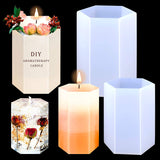 HULIANFU Rhombus Columnar Candle Mould Silicone Mold DIY Scented Candle Soap Craft Gift Making Resin Casting Wax Homemade Decoration