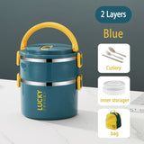 HULIANFU TUUTH Multi-layer Lunch Box for Office Worker Big Capacity Food Grade Stainless Steel Bento Box Food Container School Picnic
