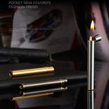 HULIANFU Mini Cigarette Lighter Grinding Wheel Flint Free Fire Butane Gas Lighter Portable Can Be Placed Cigarette Box Smoke Accessories