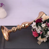 HULIANFU Metal Candle Holders Flowers Vase Candlestick Centerpieces Road Lead Candelabra Centerpieces Wedding porps Christmas decoration