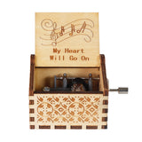 HULIANFU  Wooden Hand Crank Music Box Magic School Game Jurassic Park Godfather Children  Holiday Gift Christmas New Year Gift