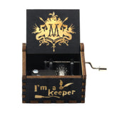 HULIANFU New Black Castle In The Sky Queen  Music Box Wooden Music Box Birthday Gift Antique Carved Wooden Handle