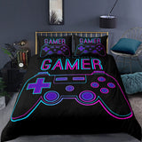 HULIANFU ROMANZO 2/3 Pcs Gamer Duvet Cover Cartoon King Queen Single Bedding Sets Kids Boys Girls Bed Set Game Quilt Comforter Covers