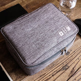 HULIANFU Portable Cable Digital Storage Bags Organizer USB Gadgets Wires Charger Power Battery Zipper Cosmetic Bag Case Accessories Item
