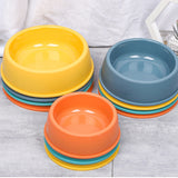 HULIANFU Pet Single Bowl PP Frosted Footprint Puppy Drinker Feeder Cat&amp;Dog Food Bowls Lightweight Non-slip Feeding Dish Pets Accessories