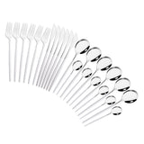 HULIANFU Pink Gold Cutlery Set Stainless Steel Dinnerware Set 24Pcs Knives Forks Coffee Spoons Flatware Set Kitchen Dinner Tableware Set