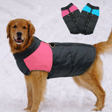 HULIANFU New Waterproof Big Dog Vest Jacket Winter Warm Pet Dog Clothes For Small Large Dogs Puppy Pug Coat Dogs Pets Clothing 4XL 5XL
