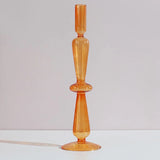 HULIANFU Nordic Glass candle holders romantic Dinner home decoration candlestick for birthday wending candle holder wax portavelas decor