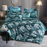 HULIANFU ROMANZO European style bedding set 3piece/set double/single/double/large double bed quilt cover + pillowcase Satin jacquard