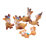 HULIANFU Sika Deer Baking Cake Topper Decoration Miniatures Fairy Garden Ornament Craft
