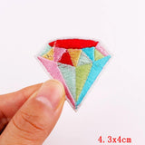 HULIANFU Mushroom Applique Embroidered Patches On Kids Clothes DIY Iron On Patches Cartoon Patches For Clothing Stickers Animal Badges