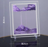 HULIANFU Moving Sand Art Picture Round Glass 3D Deep Sea Sandscape In Motion Display Flowing Sand Frame Sand Painting