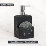 HULIANFU Kitchen accessories Sink Countertop Liquid Hand Soap Dispenser Pump Bottle Caddy with Storage Compartment Holds Stores Scrubbers