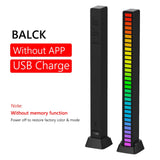 HULIANFU RGB Sound control LED light app control pickup voice activated rhythm lights color ambient LED light bar of music Ambient Light