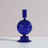 HULIANFU Nordic Glass candle holders romantic Dinner home decoration candlestick for birthday wending candle holder wax portavelas decor