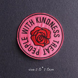HULIANFU Van Gogh Patch Iron On Patches For Clothing Thermoadhesive Patches On Clothes Japan Anime/Fusible Patch Embroidery Sticker Badge