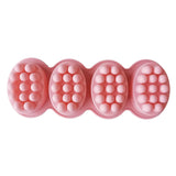 HULIANFU New 4 Cavity 3D Handmade Silicone Soap Molds Massage Therapy Bar Making Mould Tools DIY Oval Shape Soaps Resin Crafts