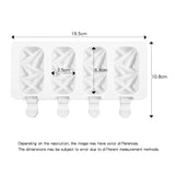 HULIANFU Silicone Ice Cream Mold  4 Holes Popsicle Cube Maker Mould Chocolate Tray Kitchen Gadgets Dining Bar Home Garden  Baking Tools