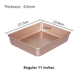 HULIANFU Stainless Steel Food Storage Trays Rectangle Steamed Sausage Fruit Pans Water Bread Kitchen Baking Shallow Dish Serving Plate
