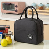 HULIANFU Lunch Bag Lunch Box Thermal Insulated Canvas Tote Pouch Kids School Bento Portable Dinner Container Picnic Food Storage Bags