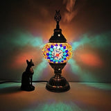 HULIANFU Turkish mosaic table Lamp vintage art deco Handcrafted lamparas de mesa mosaic Glass romantic bed light lamparas con mosaicos
