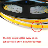 HULIANFU Ligh Density White RGB COB LED Strip Light 12v 512D 8mm Ra90 No Spot Linear Red Green Blue for Wall Bedroom Lighting Decoration