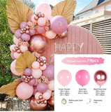 HULIANFU Macaron Pink Balloon Garland Arch Kit Wedding Birthday Party Decoration Kids Globos Rose Gold Confetti Latex Ballon Baby Shower