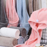 HULIANFU Towel Women Adult Bathroom Absorbent Quick-Drying Bath Thicker Shower Long Curly Hair Cap Microfiber Wisp Dry Head Hair Towel